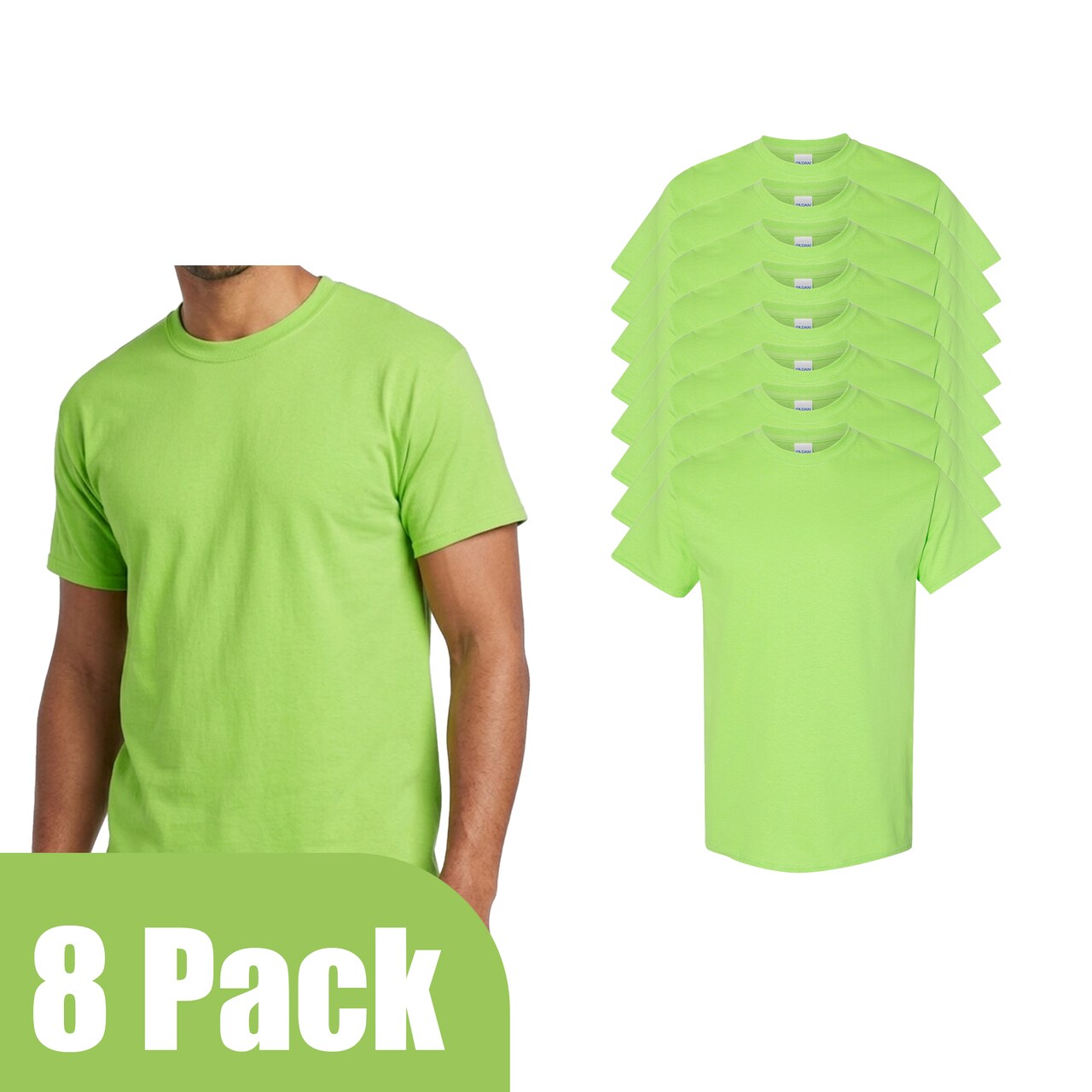 Gildan Lime Heavy Cotton T-Shirt Blanks for DIY Crafts, Printing & Custom Design Work